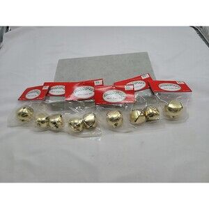 Lot Of 6 packs (3)30mm jingle bells (3)35mm Jingle Bells Total Of 9 Bells New